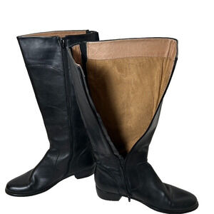 Corso Como Womens Sz 9 lined leather zip riding style boots classic equestrian